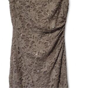 R&M Richards Metallic Sleeveless Midi Dress